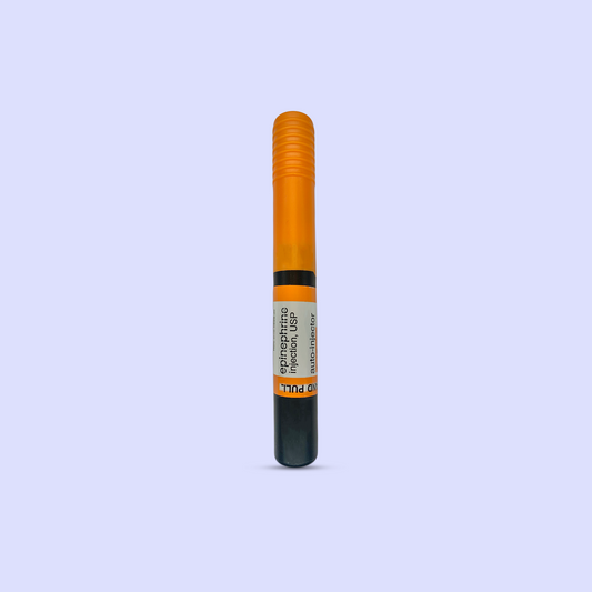 Epinephrine Pediatric Pen 0.15mg
Used for severe allergic reactions (anaphylaxis).