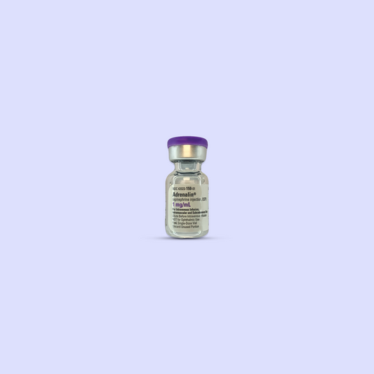 Epinephrine Injectable Vial
Used for severe allergic reactions (anaphylaxis).