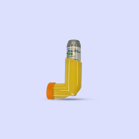 Albuterol Inhaler
Bronchodilator. Used to treat or prevent bronchospasms.